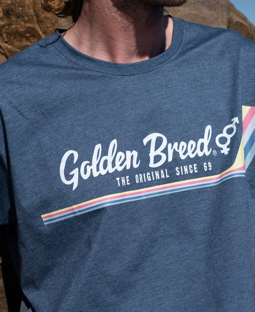 Deluxe Retro Surf Tee | Navy Marle-Golden Breed