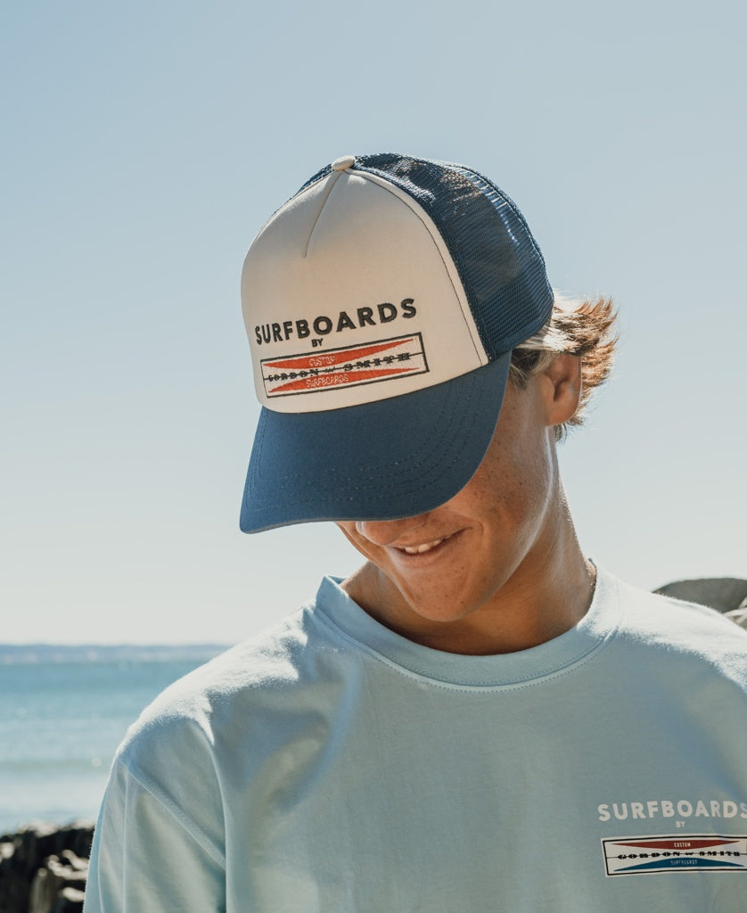 G&S Boards Trucker Cap | Dark Denim-Golden Breed