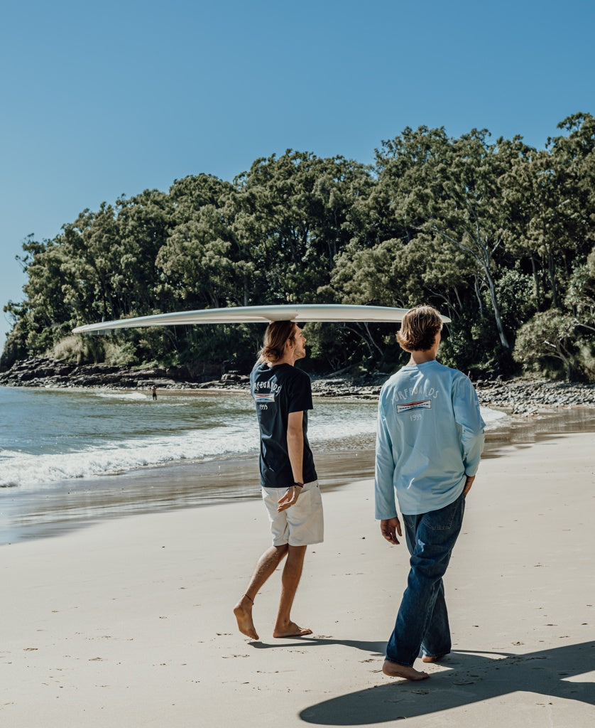 Gordon & Smith G&S Surfboards Comp LS Tee | Turquoise - T-Shirts
