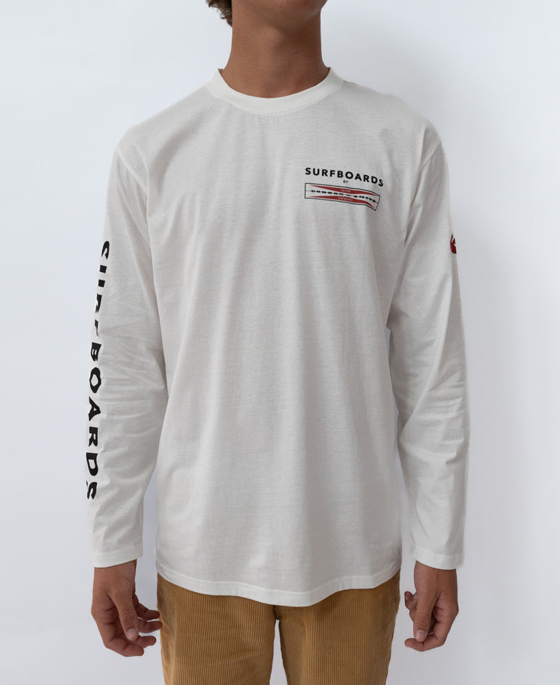 G&S Surfboard Comp LS Tee | Off White