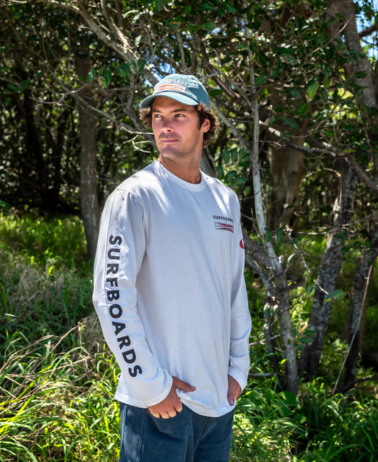 G&S Surfboard Comp LS Tee | Off White