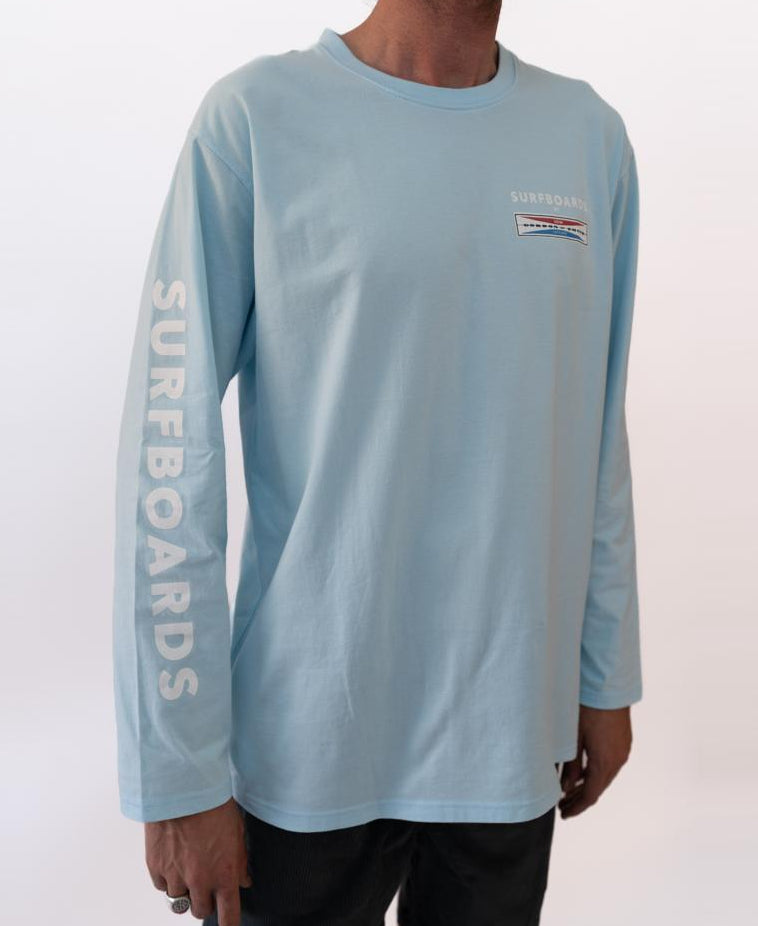 Gordon & Smith G&S Surfboards Comp LS Tee | Turquoise - T-Shirts