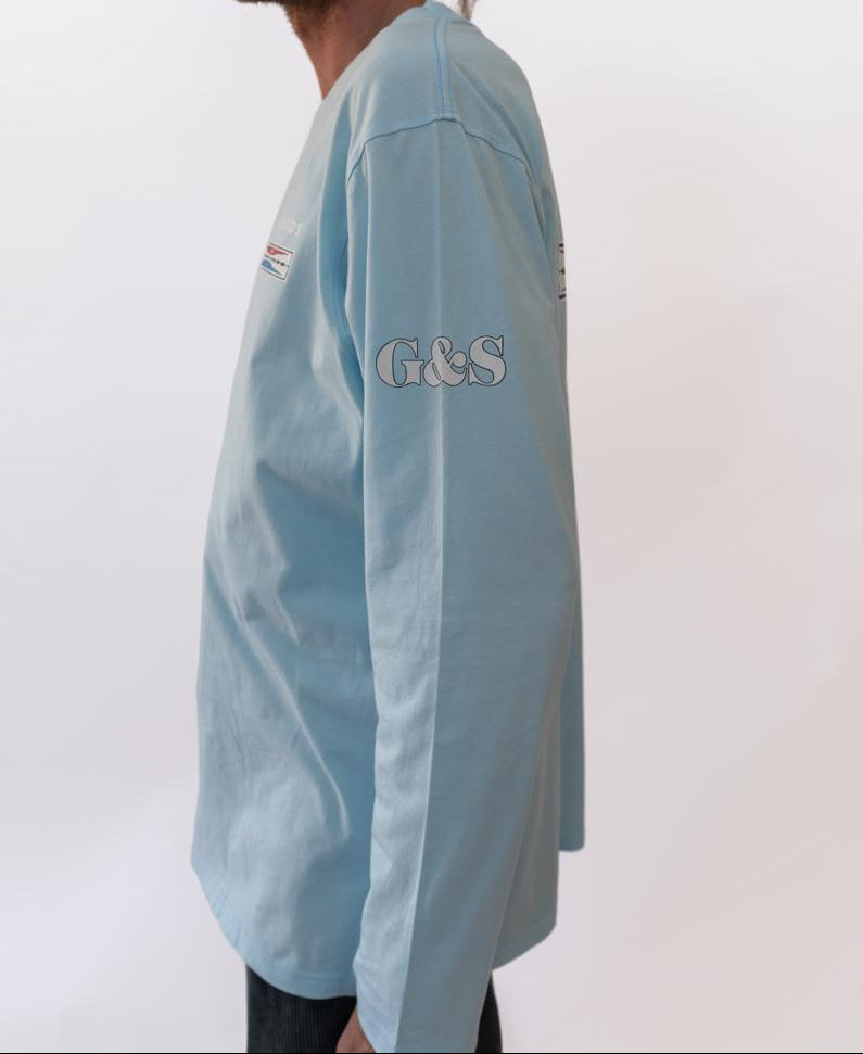 Gordon & Smith G&S Surfboards Comp LS Tee | Turquoise - T-Shirts
