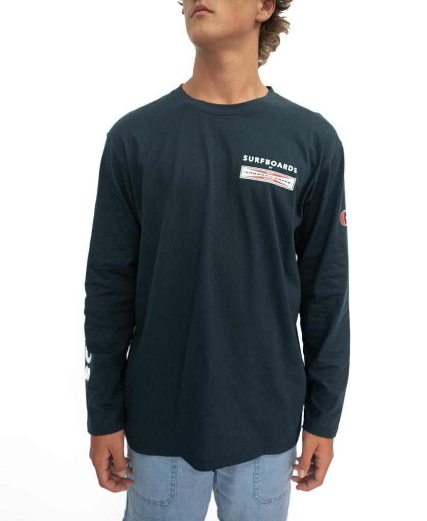 Gordon & Smith G&S Surfboards Comp LS Tee | Navy - Uncategorized