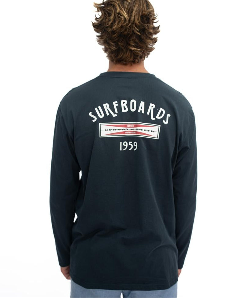 Gordon & Smith G&S Surfboards Comp LS Tee | Navy - Uncategorized