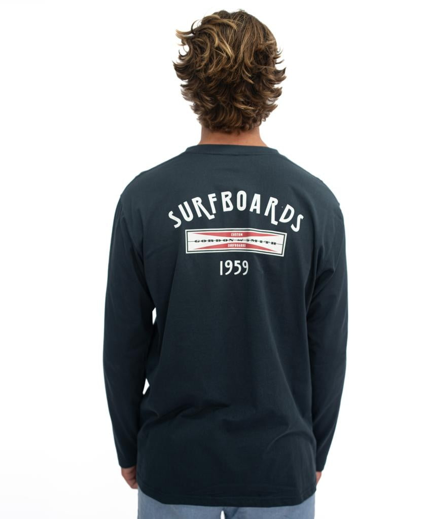 G&S Surfboards Comp LS Tee | Navy
