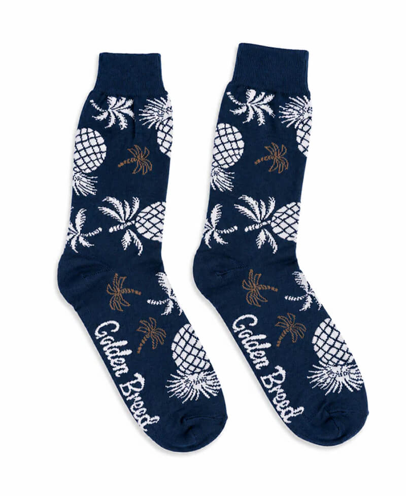 Golden Breed Pineapple Sock | Airforce - Crew Socks