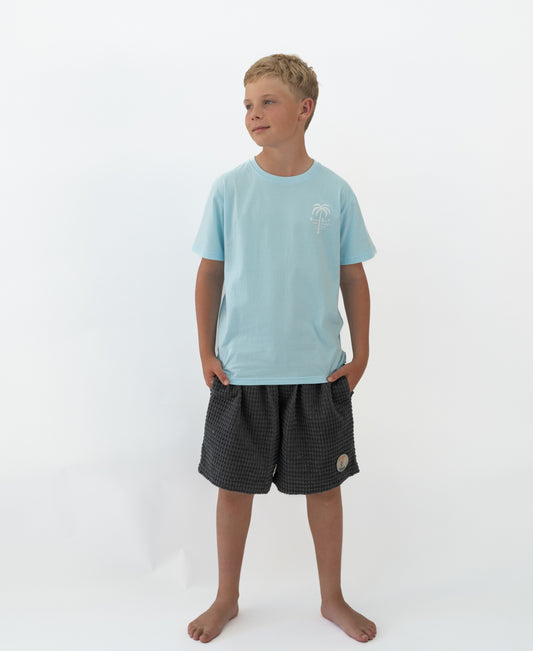 Byron Palm Loco Kids Tee | Turquoise