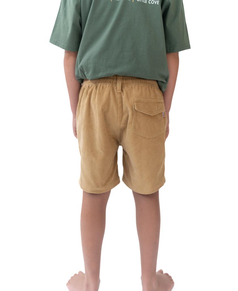 Crackers Boys Walkshort | Dark Camel-Golden Breed