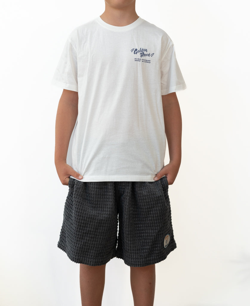 Golden Breed Flinders Smurf Kids Tee | Off White - T-Shirts