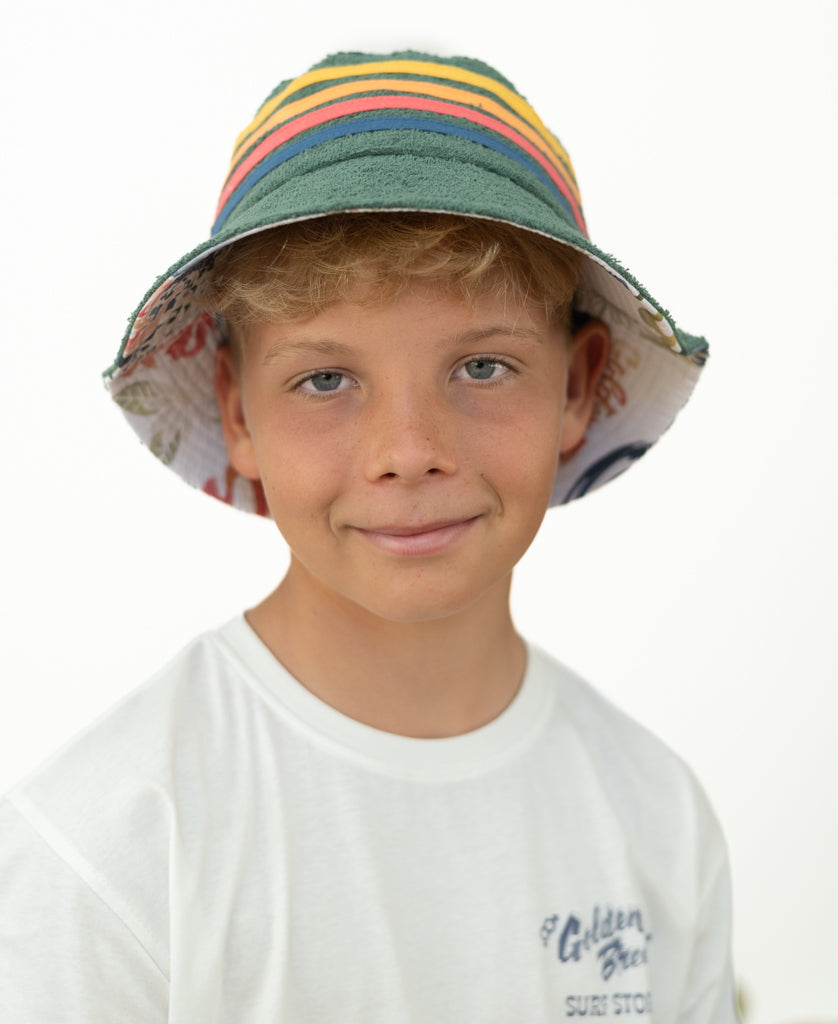 Kids Long Island Terry Bucket Hat | Fern