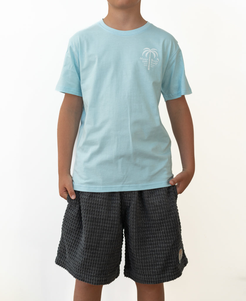 Manly Palm Loco Kids Tee | Turquoise