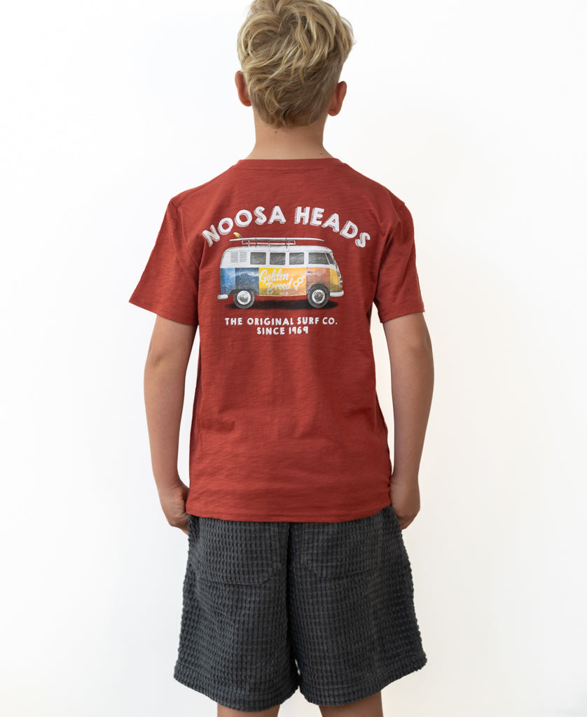 Noosa Stoked Kombi Kids Tee | True Red