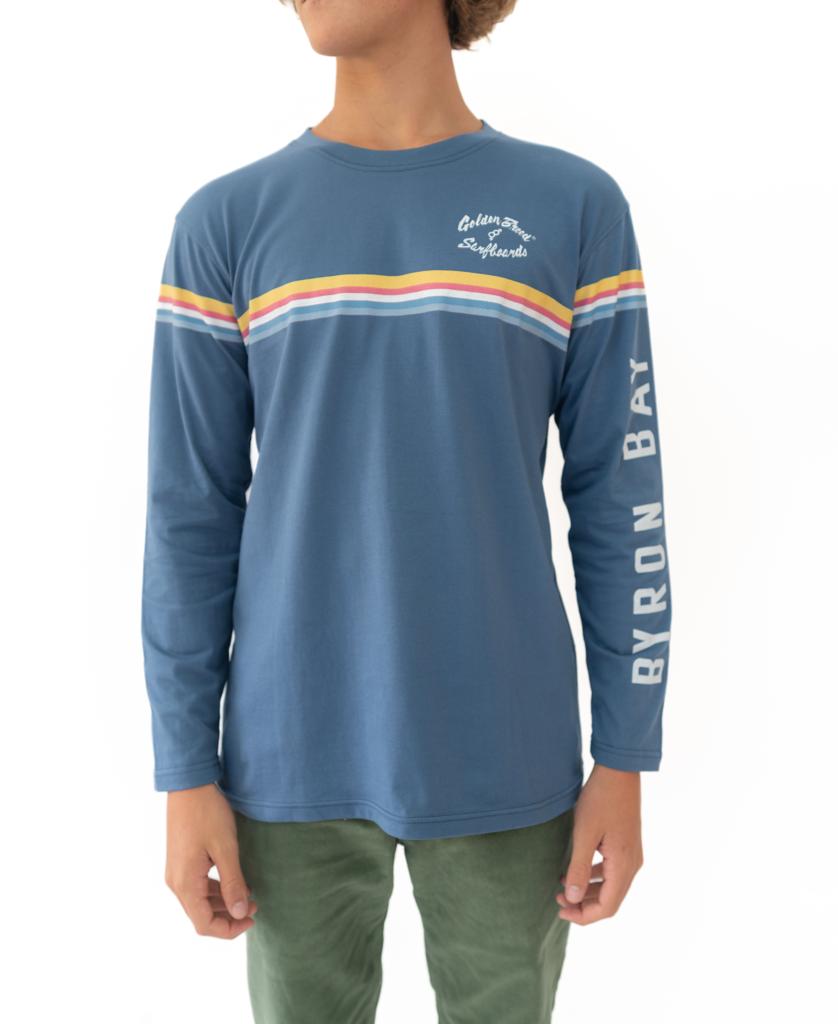 Byron Cali LS Tee | Blue-Golden Breed