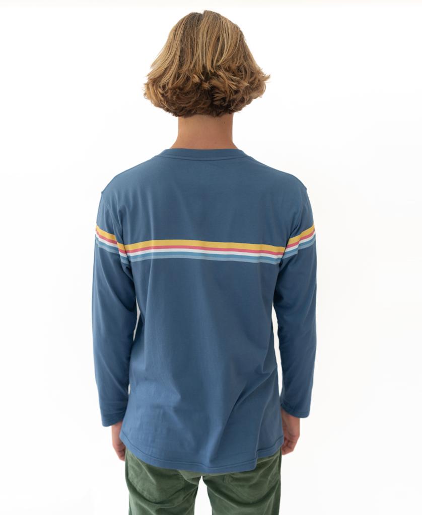 Byron Cali LS Tee | Blue-Golden Breed