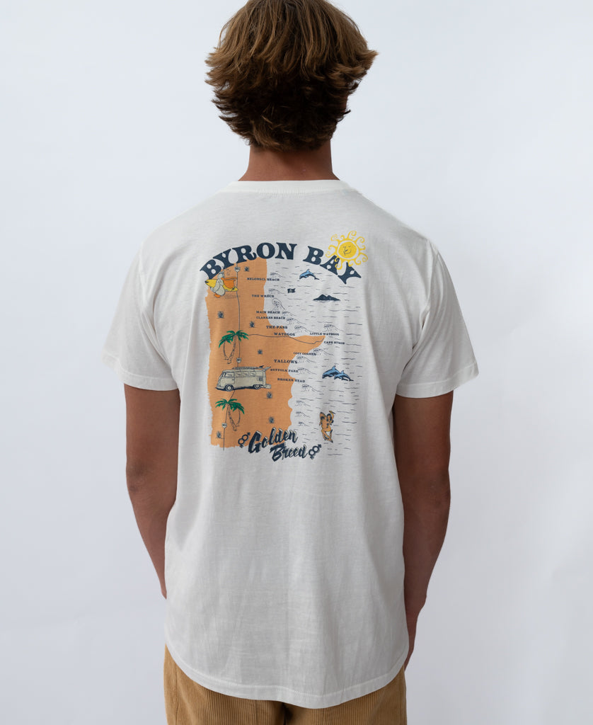 Golden Breed Byron Map Tee | off White - T-Shirts