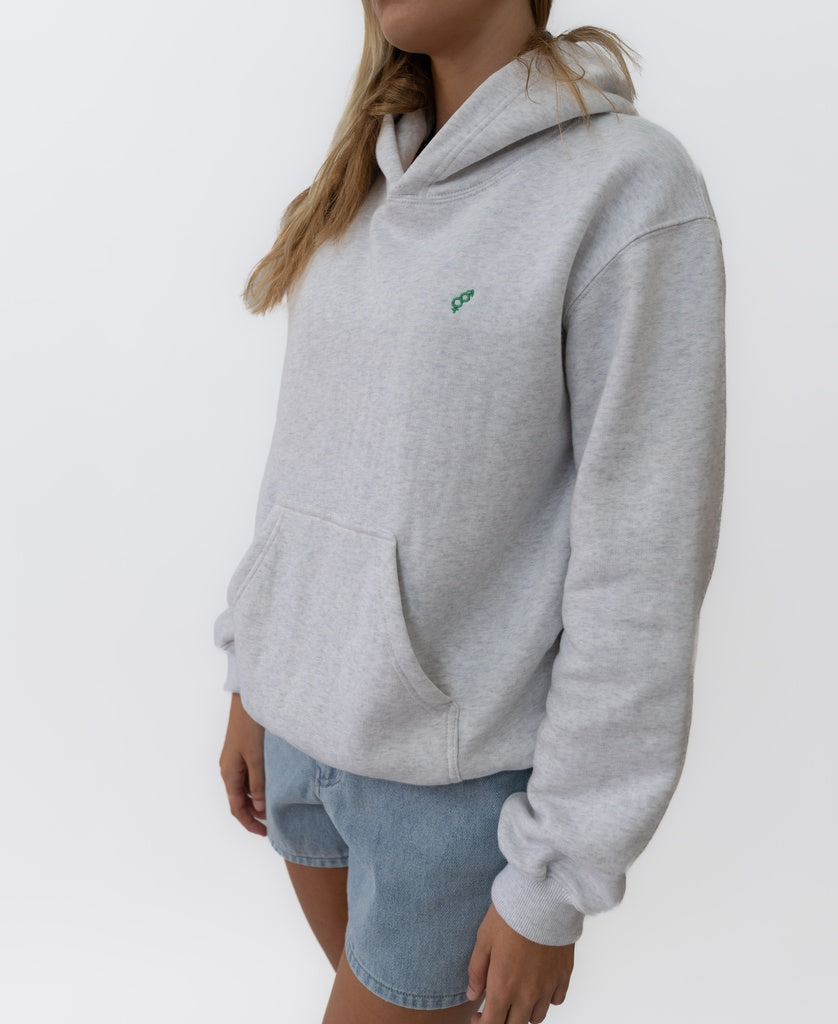 Chessie Hoodie | White Misty/Surf Green