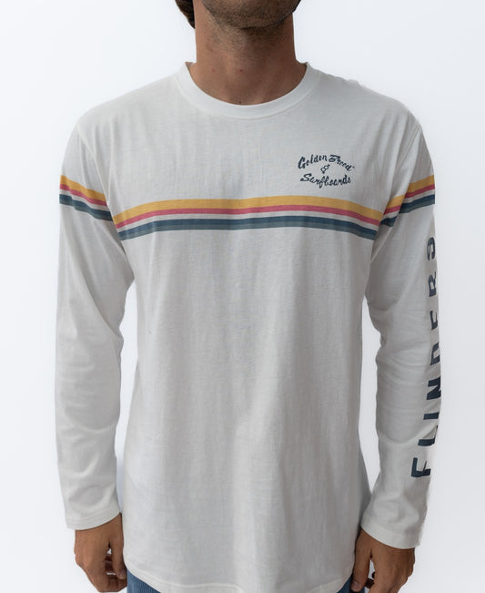 Flinders Cali LS Tee | Off White-Golden Breed
