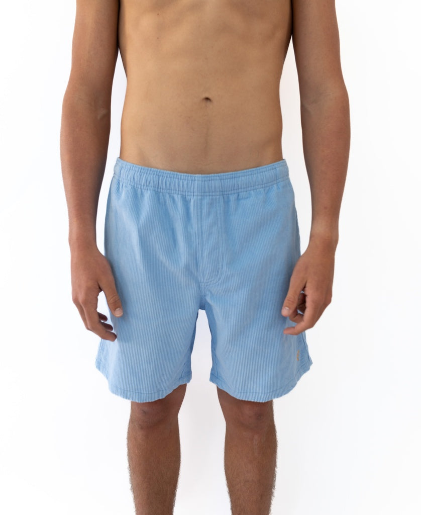 Floyd Cord Elastic Walkshort | Blue Finch