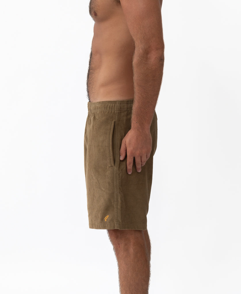 Floyd Cord Elastic Walkshort | Taupe