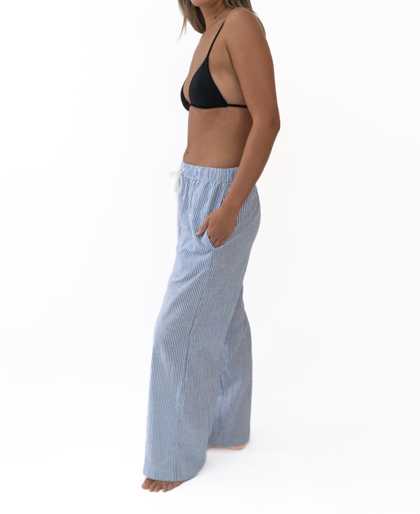 Gigi Linen Pant | Stripe-Golden Breed