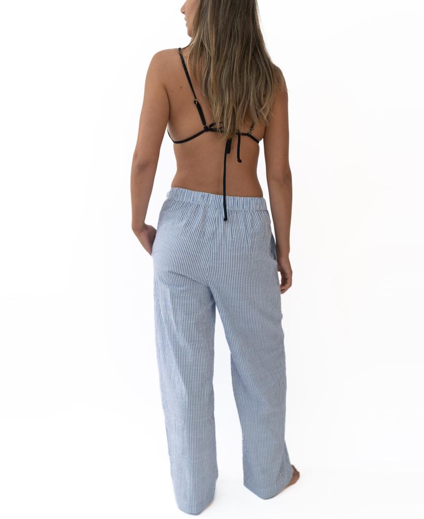 Gigi Linen Pant | Stripe-Golden Breed