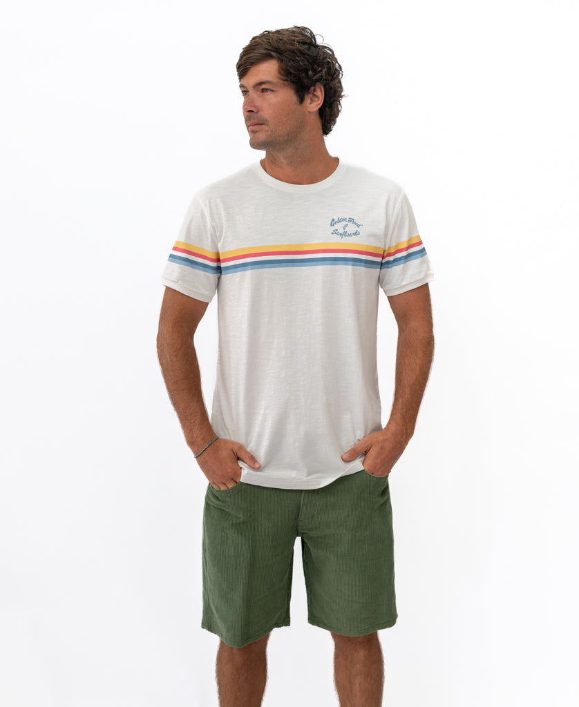 Golden Breed GoJo Ringer Tee | Off White - T-Shirts