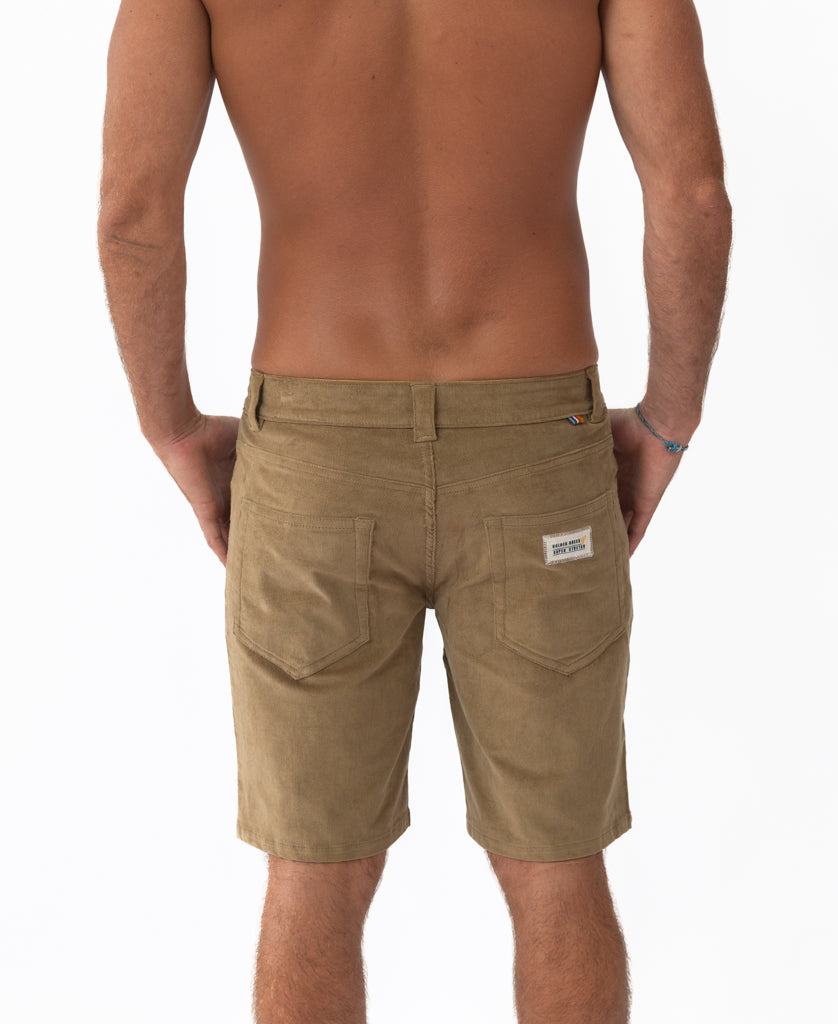 Golden Breed Hercules Cord Short | Taupe - Shorts