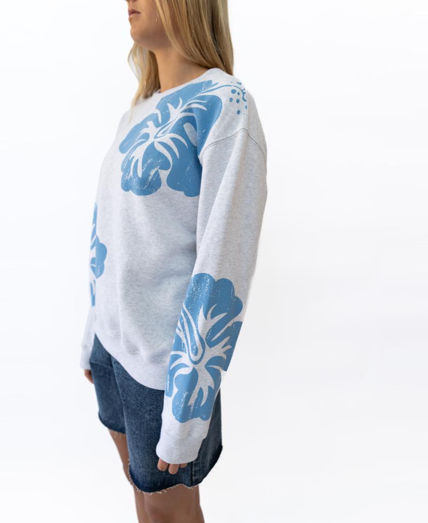 Hibiscus Sweat | White Misty/Azure