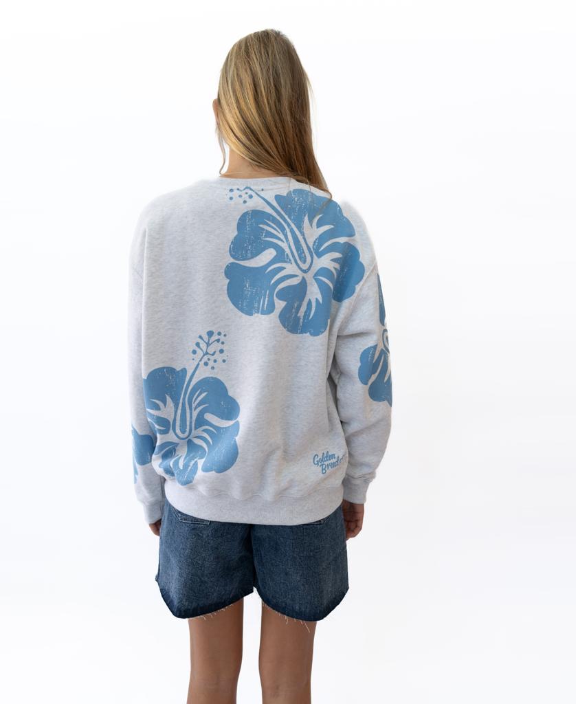 Hibiscus Sweat | White Misty/Azure