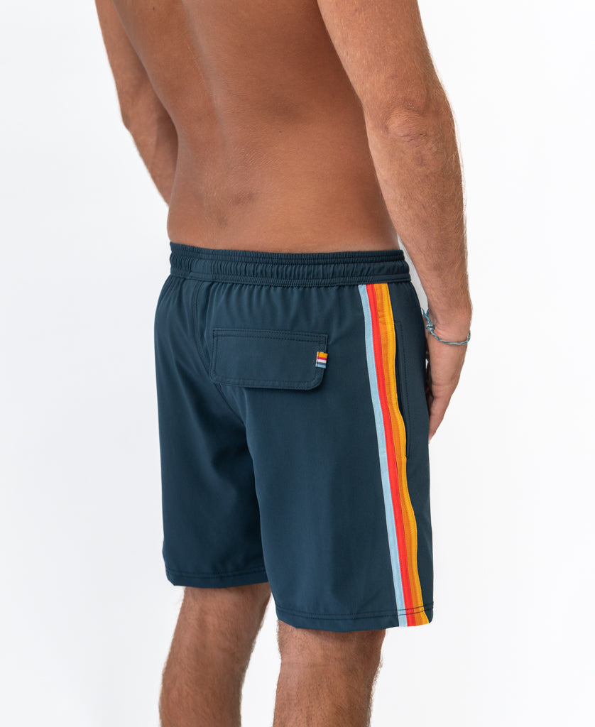 Golden Breed Long Island Elastic Boardie | Vintage Navy - Boardshorts