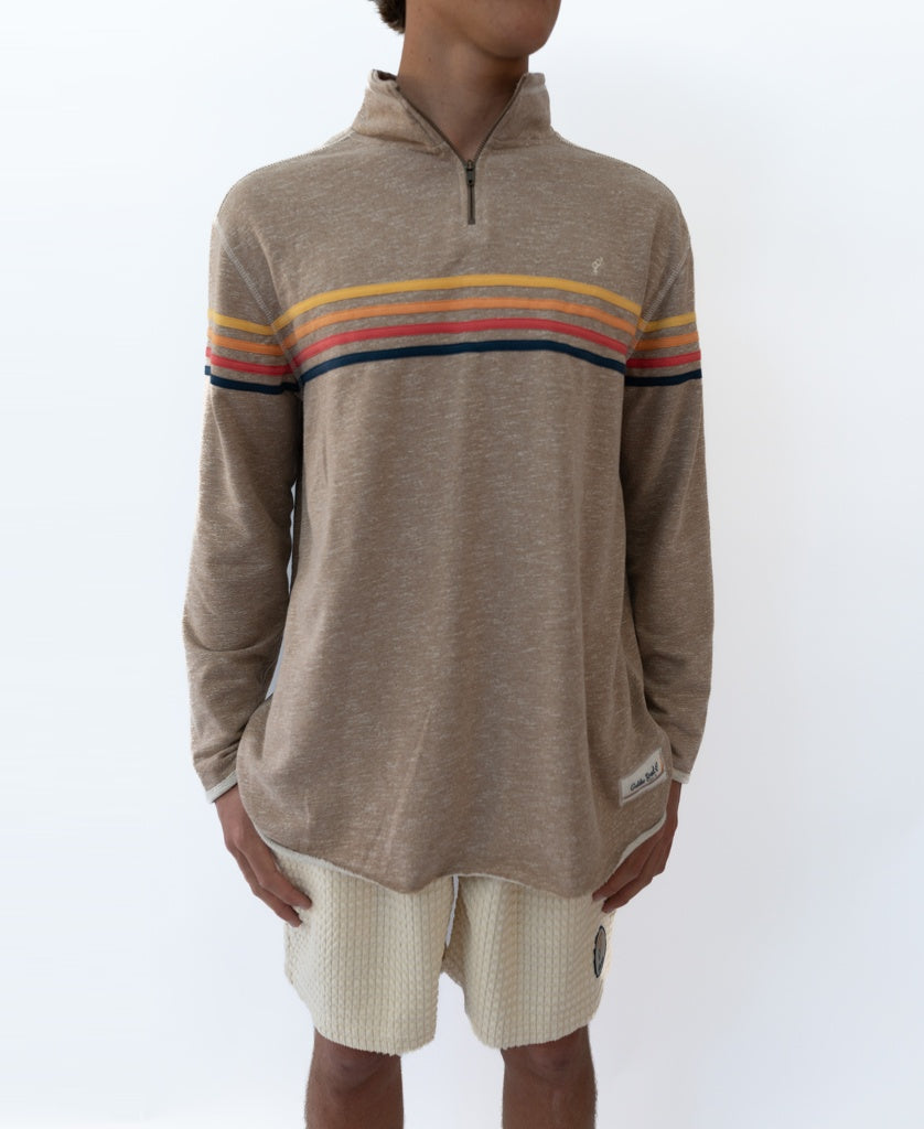 Long Island 1/4 Zip Rag Top | Coffee Marle