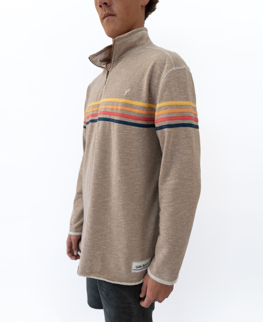 Long Island 1/4 Zip Rag Top | Coffee Marle