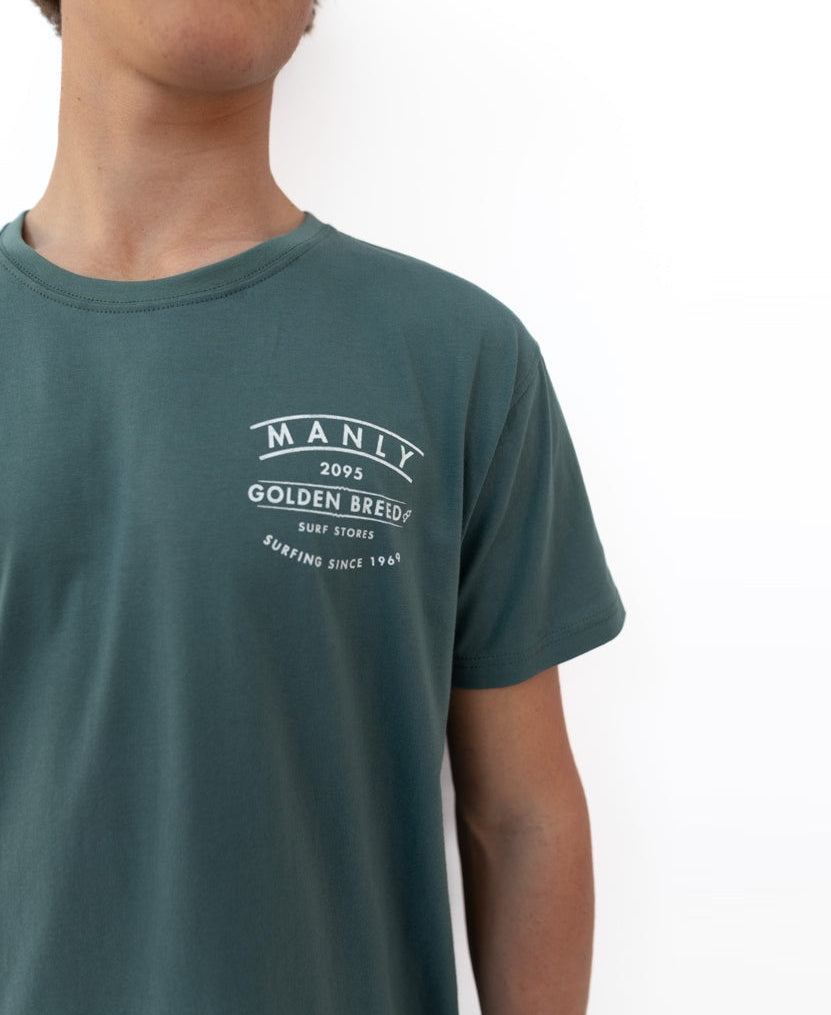 Golden Breed Manly Boards Tee | Fern - T-Shirts