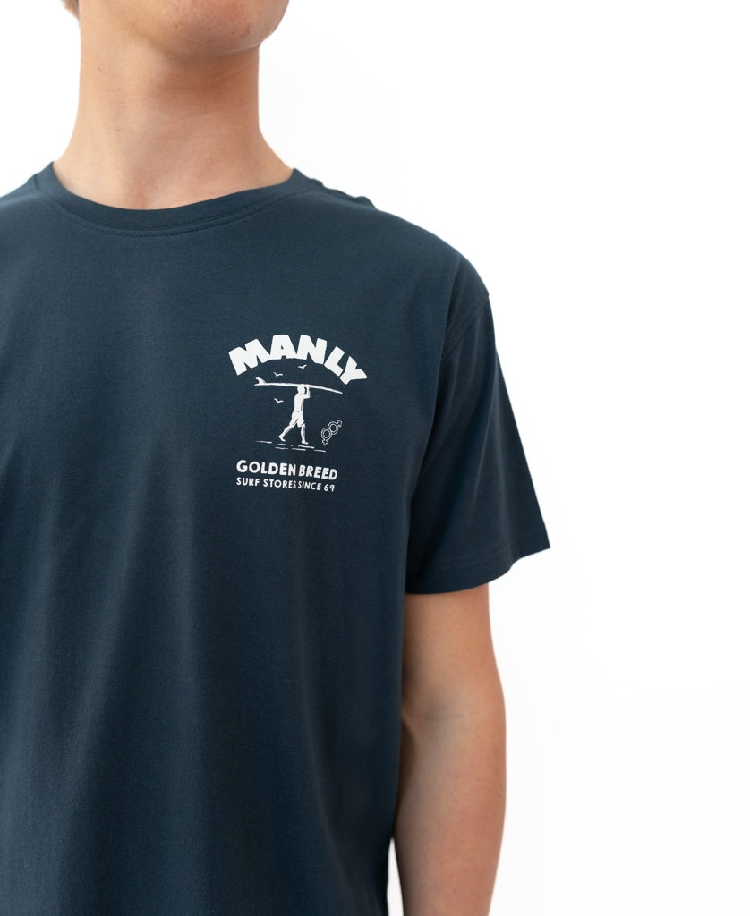 Manly Shanty Tee | Navy