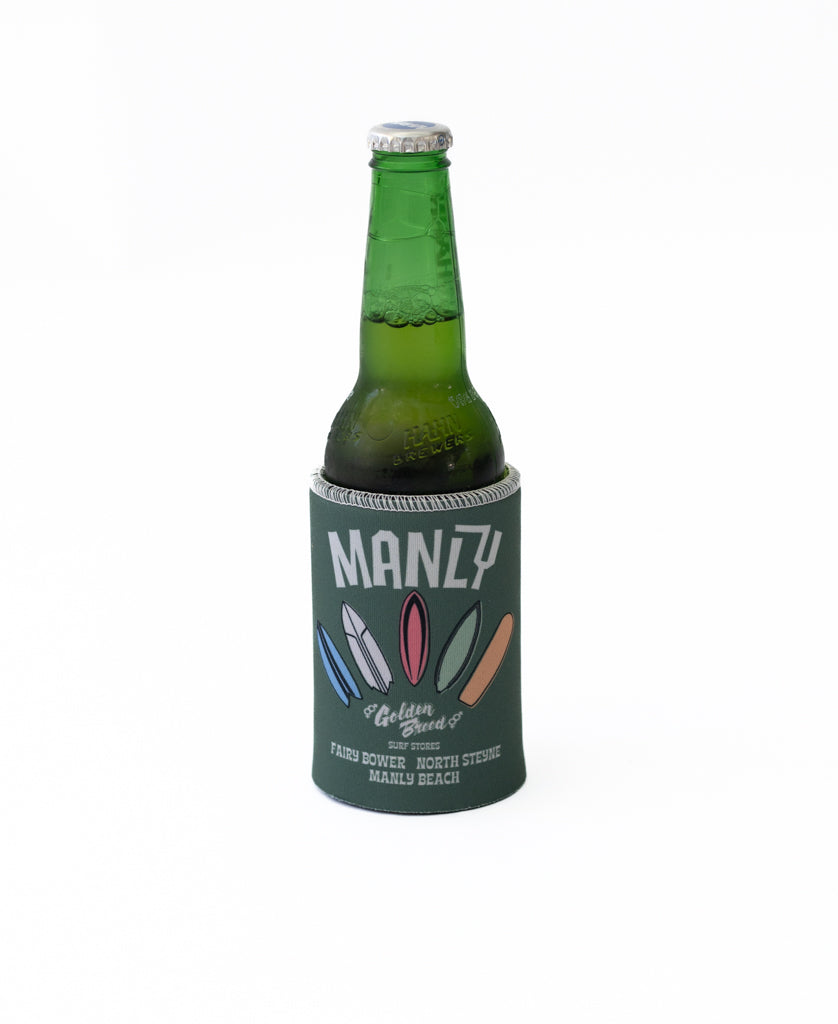 Golden Breed Manly-Stubby Smurf | Surf green - Can & Bottle Sleeves