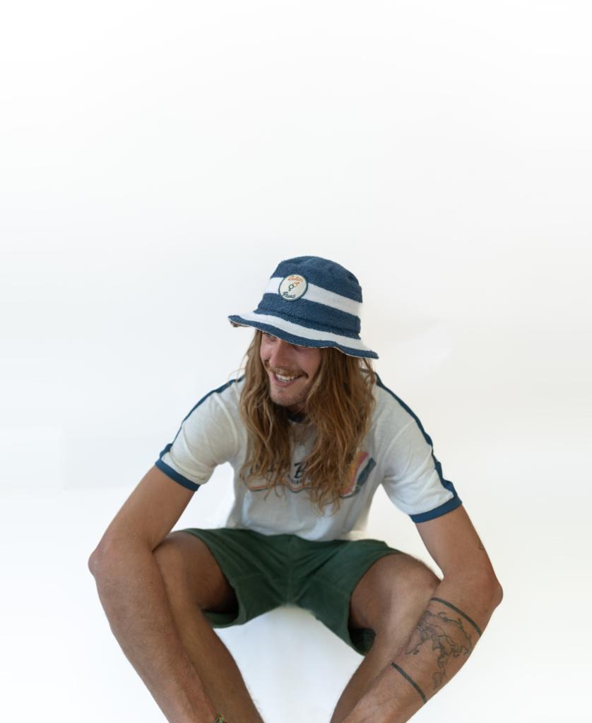 Nathan Terry Bucket Hat | Navy-White-Golden Breed
