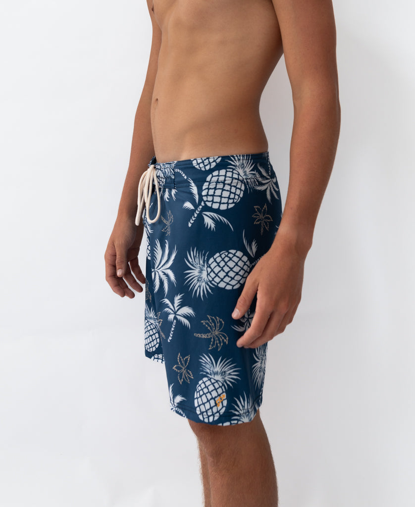 Golden Breed Pine Palm Boardshort | Vintage Navy - Boardshorts