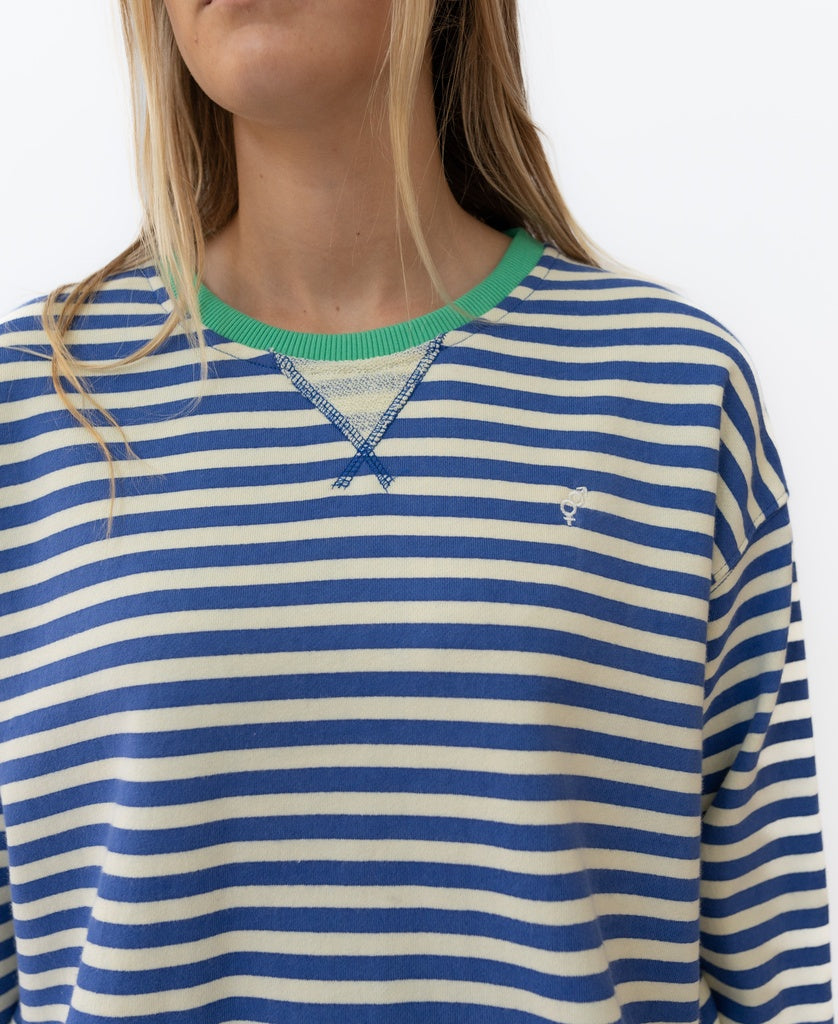 Ralph Stripe Ringer Crew | Cobalt/OW
