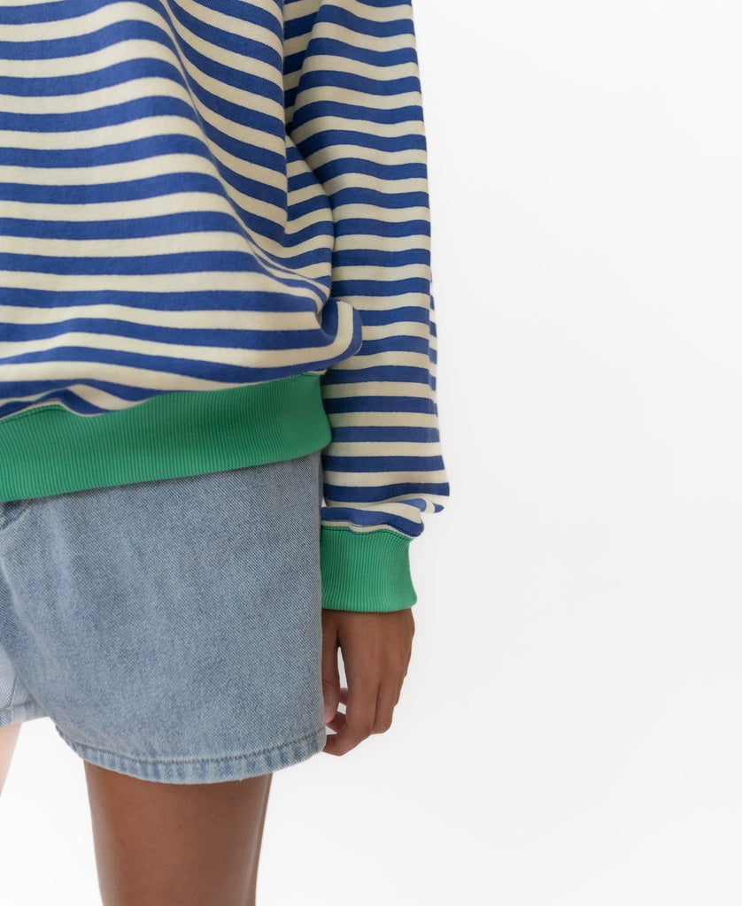 Ralph Stripe Ringer Crew | Cobalt/OW