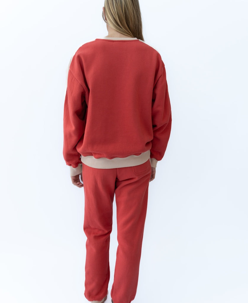 Retro Crunchie T/P | Wash Red/Beige