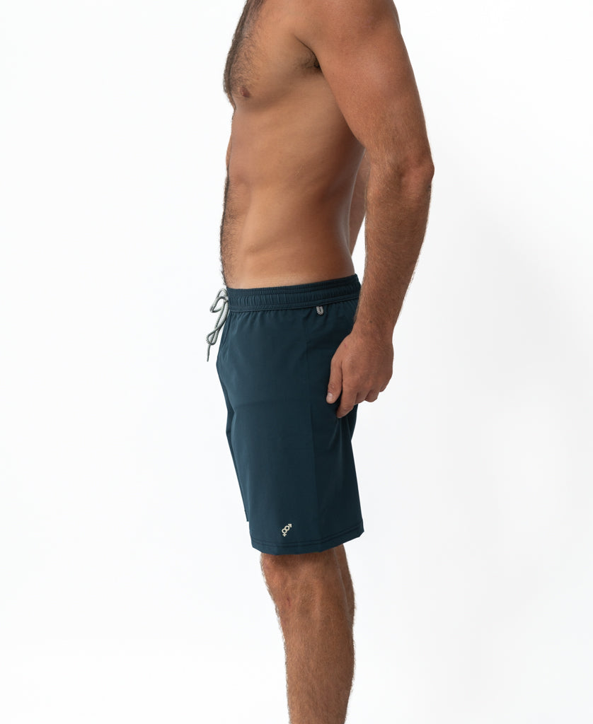 Retro Surf Elastic Waist Boardshort | Vintage Navy