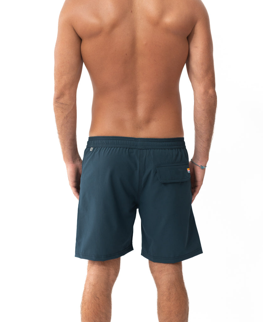 Retro Surf Elastic Waist Boardshort | Vintage Navy