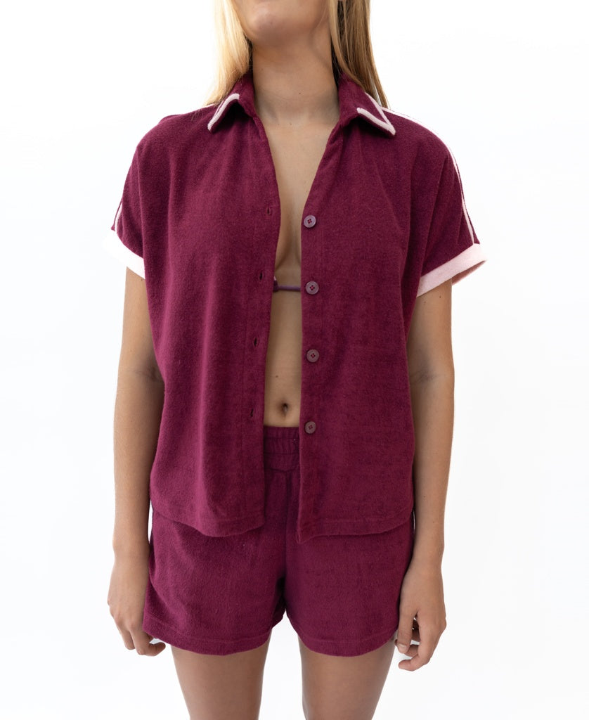Golden Breed Retro Eka Shirt | Plum - Shirts
