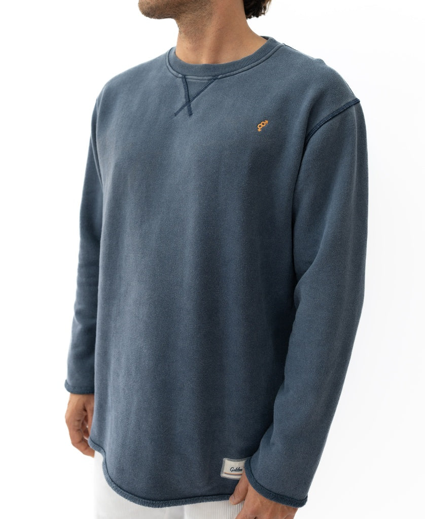 Rev Sweater | Vintage Navy-Golden Breed