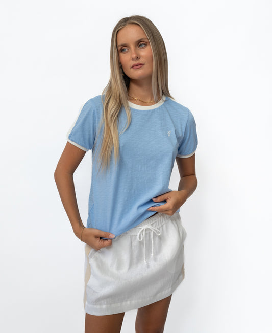 Retro Ringer Tee | Finch / Off White