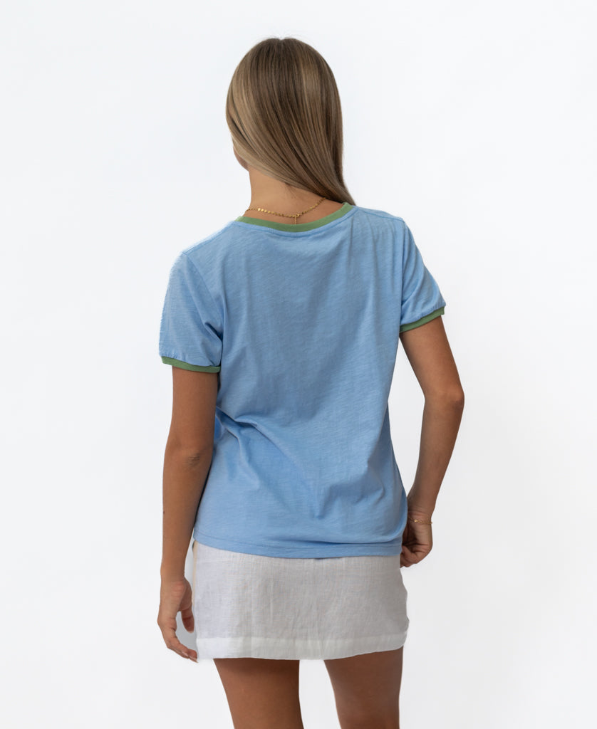Golden Breed Stay Golden Ringer | Finch / Moss - T-Shirts
