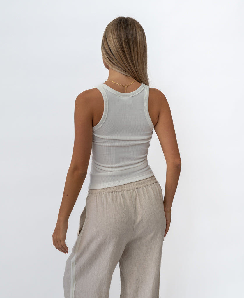 Golden Breed Golden Breed Tank | Espresso / Off White - Tank Tops