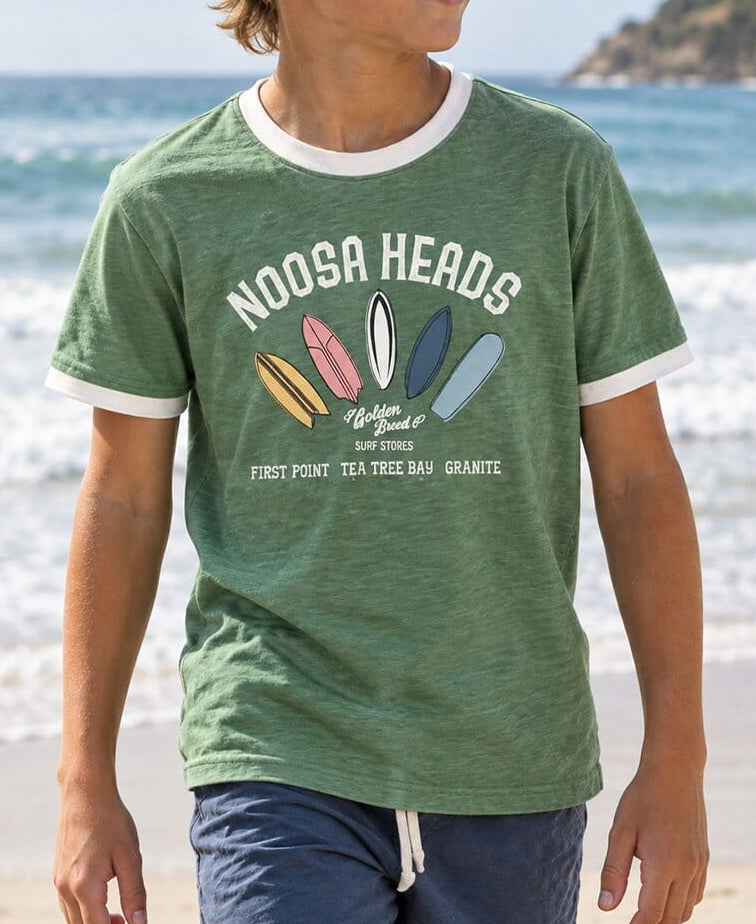 Golden Breed Noosa Smurf Kids Tee | Leaf Green - T-Shirts