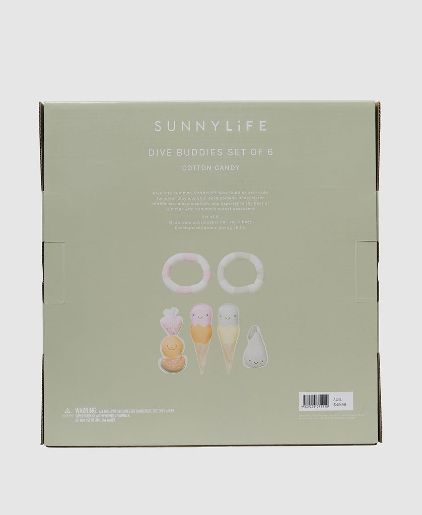 Dive Buddies Cotton Candy Multi Set of 6